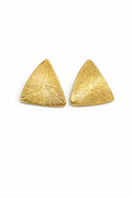 Bold gold stud earrings