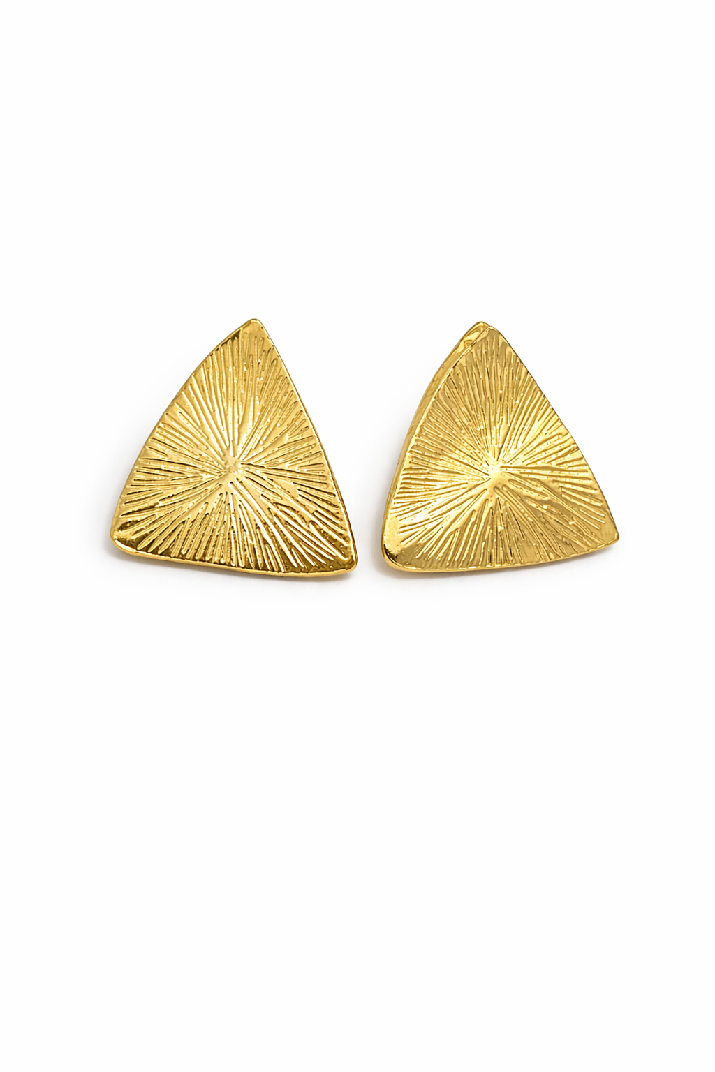 Bold gold stud earrings