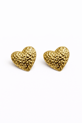 gold heart earrings