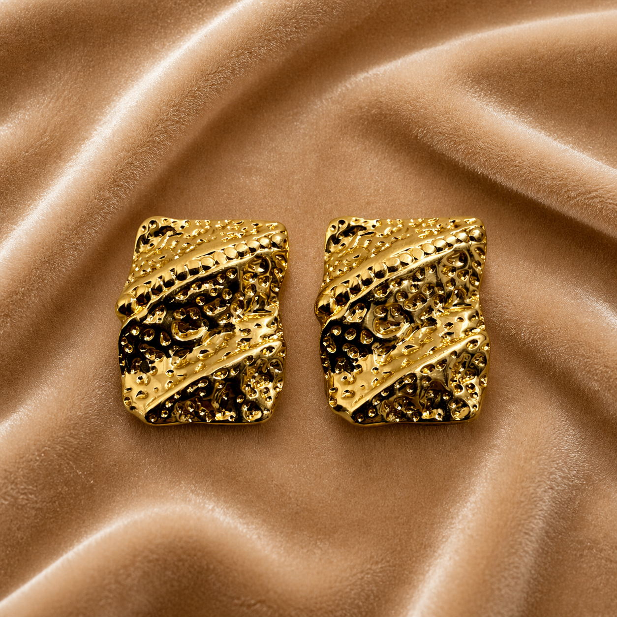 Abstract sculpted design on velvet