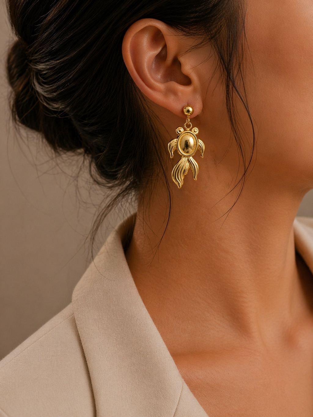 Turtle drop earrings trial