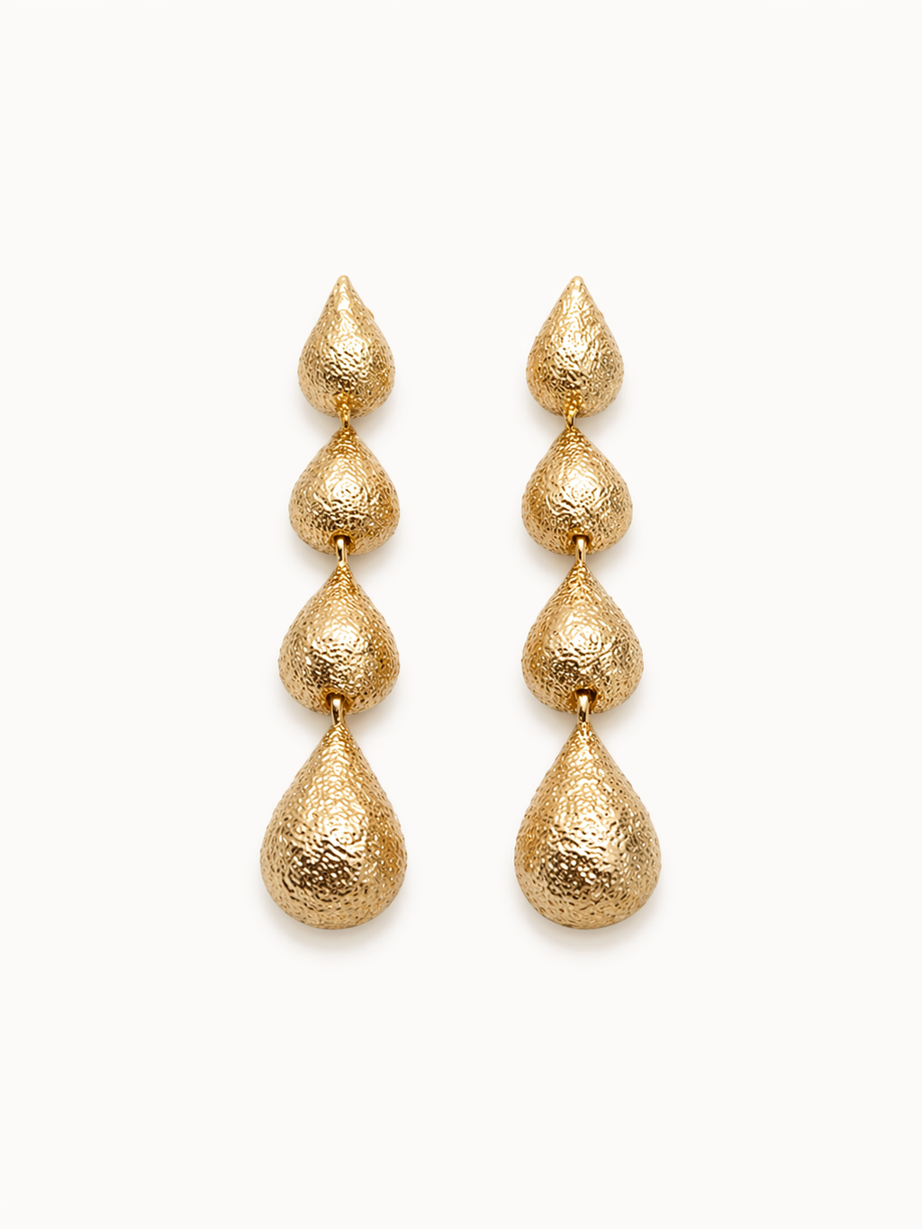  Layered gold drop earrings