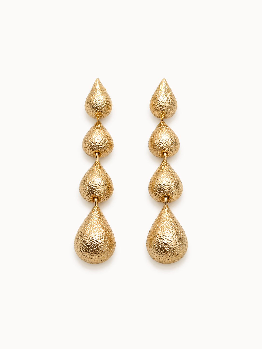  Layered gold drop earrings