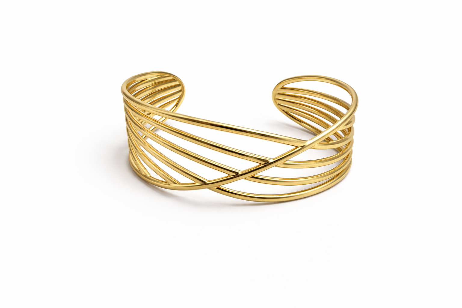 Sculpted Wave Cuff Bracelet