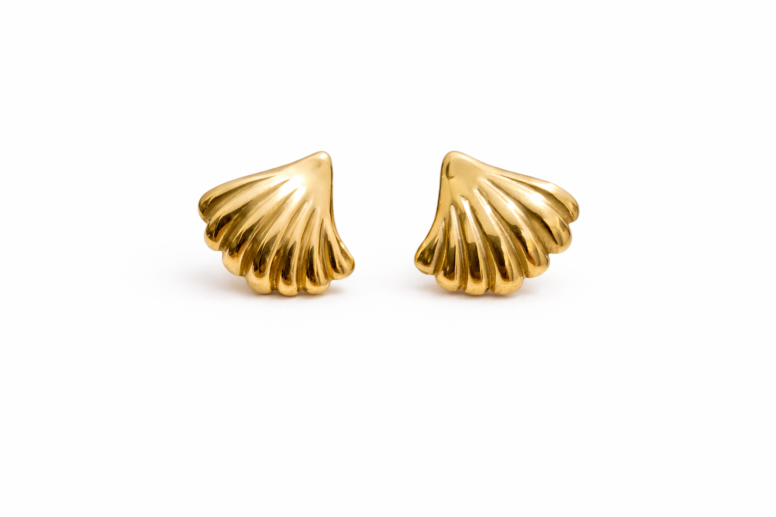 Shell stud earrings