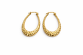 Textured gold hoop earrings 