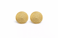 Round textured gold stud earrings