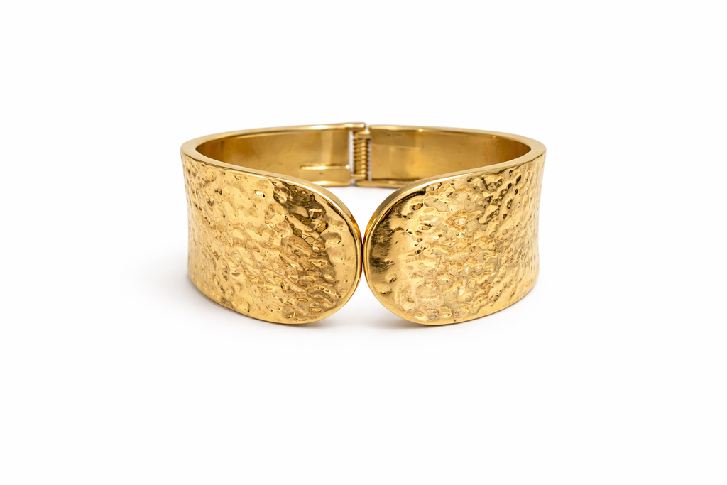 Textured Gold Statement Cuff
