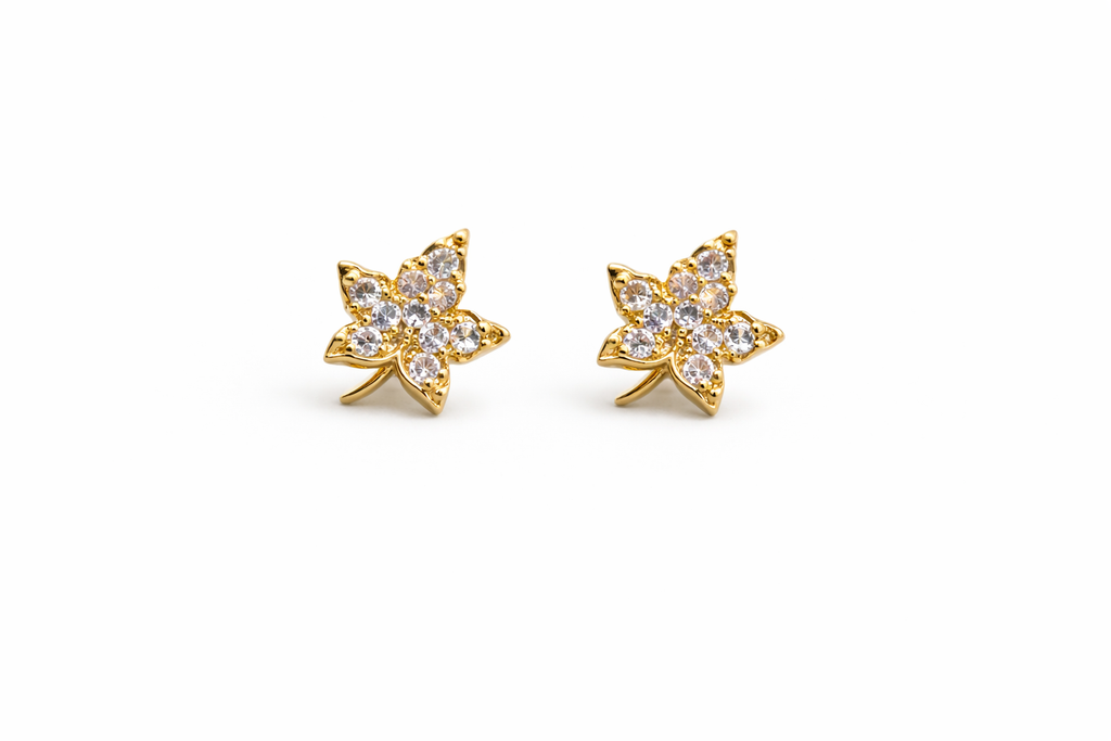 Maple leaf inspired design stud 