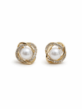 Pearl Orbit Stud Earrings