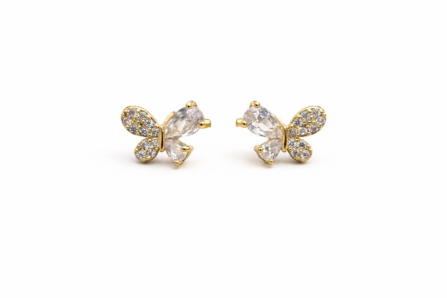 delicate butterfly sparkling stones design 