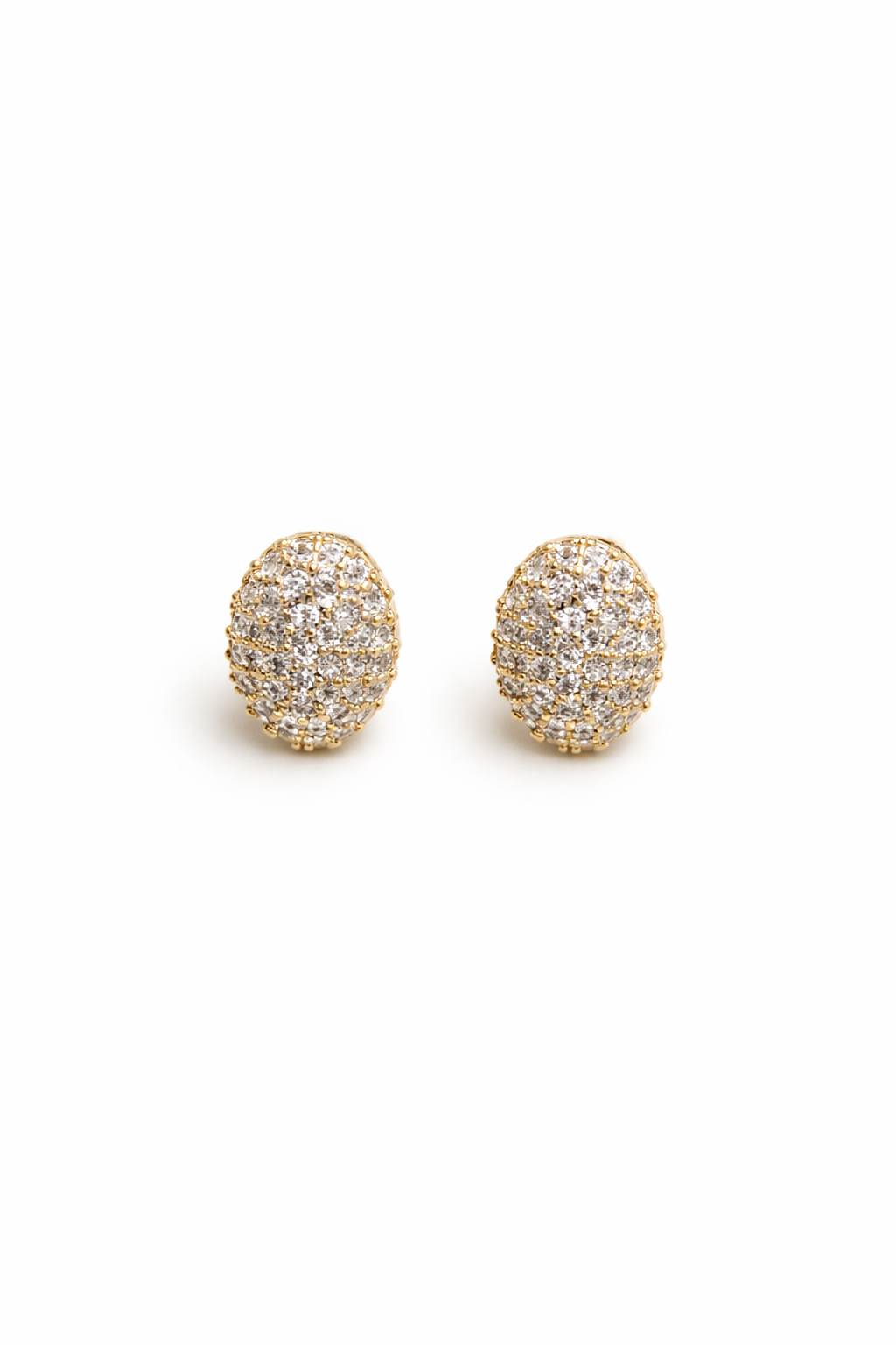Statement shimmering stones stud earrings 