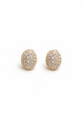 Statement shimmering stones stud earrings 