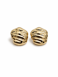 Bold gold stud earrings
