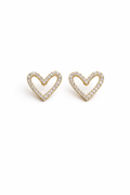 Crystal Heart Stud Earrings