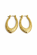  Teardrop gold hoop earrings