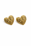 Gold heart earring