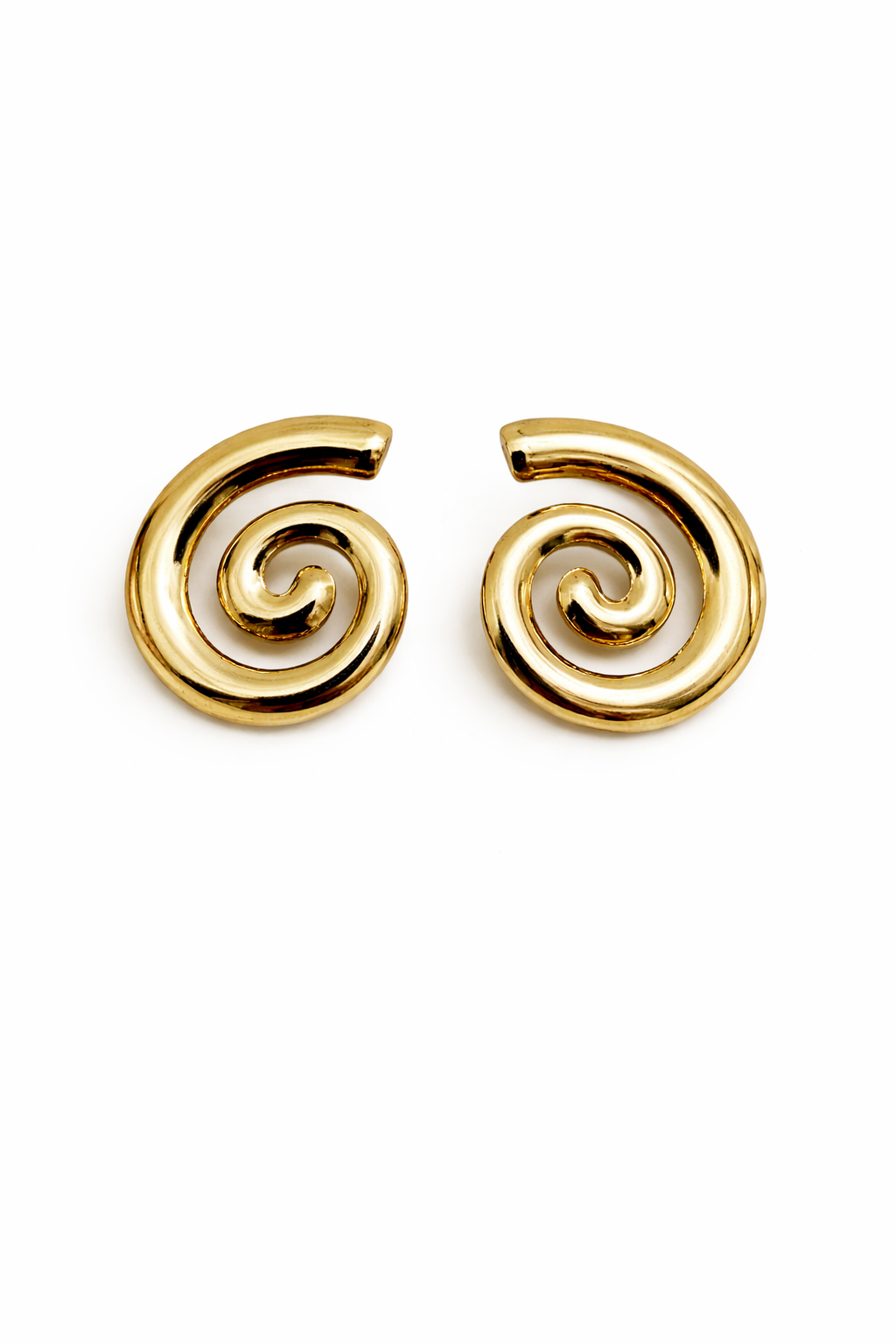 Gold spiral earringss