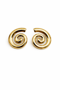 Gold spiral earringss