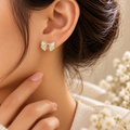 Gold Bow Stud Earrings trial