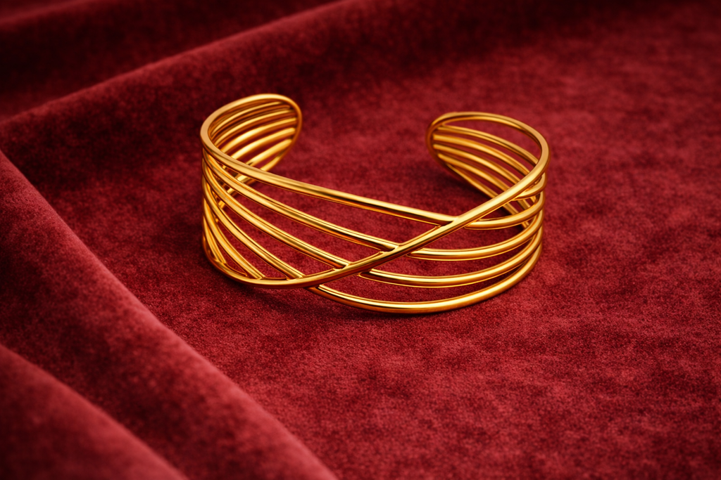 Sculpted Wave Cuff Bracelet