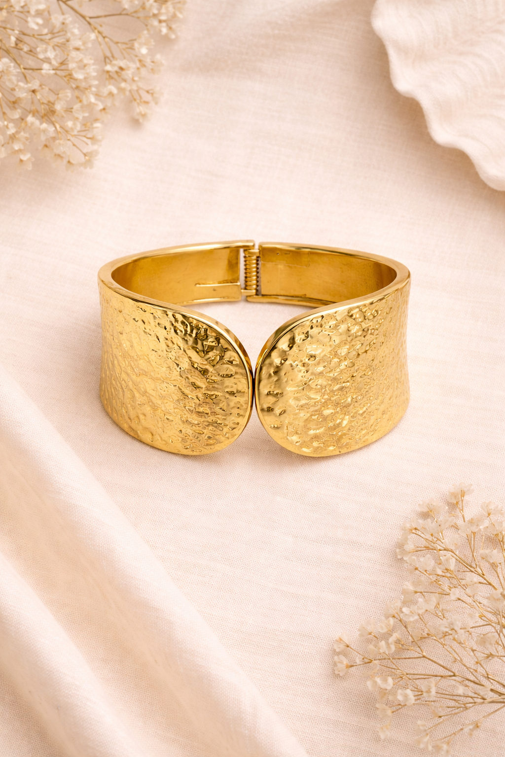 Textured Gold Statement Cuff