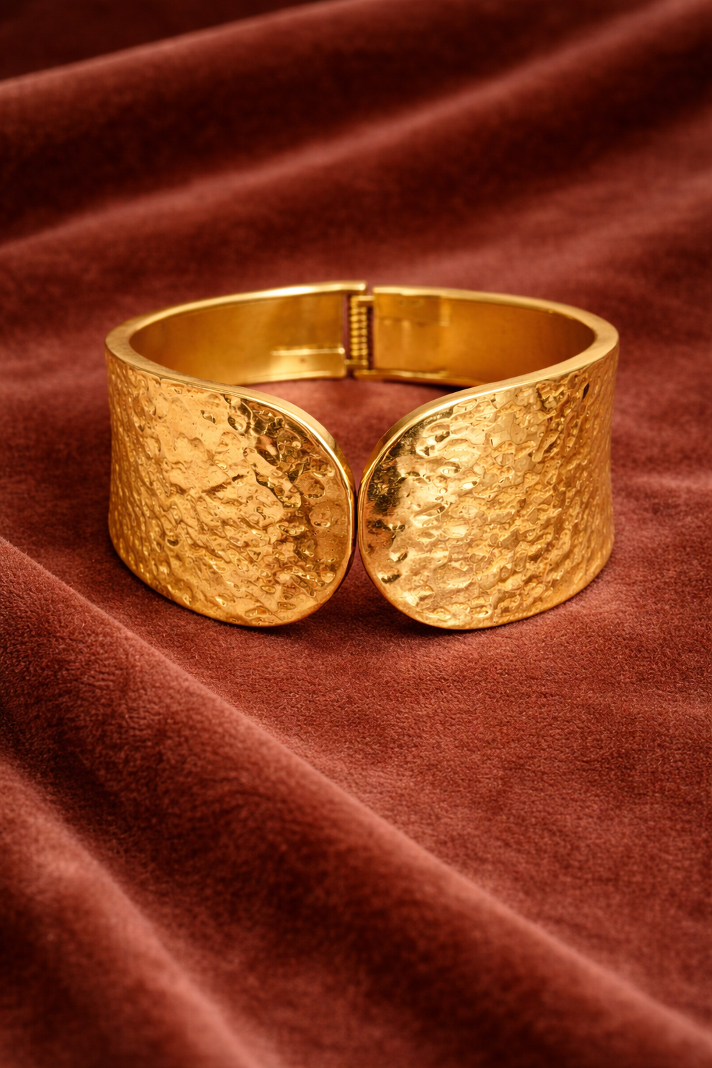 Textured Gold Statement Cuff